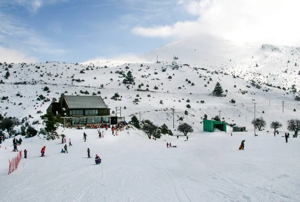 Centro Esquí Mainalo Mountain Arcadia Peloponeso Grecia — Foto de Stock