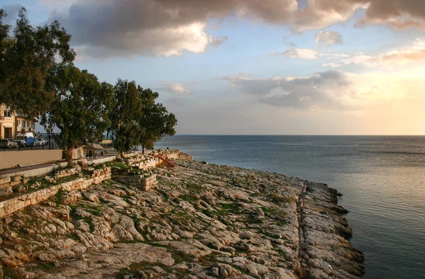 Yunanistan Pire Kentindeki Peiraiki Bölgesinde Gün Batımı — Stok fotoğraf