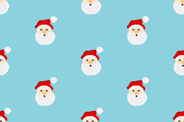 Colorful Background Christmas Pattern Made Pixel Art Funny Christmas Wallpaper — Stock Photo, Image