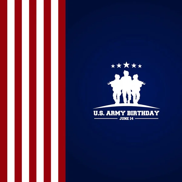 Estados Unidos Exército Aniversário Vetor Ilustração Adequado Para Cartaz Banners —  Vetores de Stock