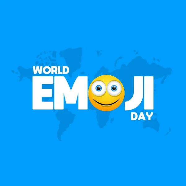 Día Mundial Del Emoji Vector Ilustración — Archivo Imágenes Vectoriales