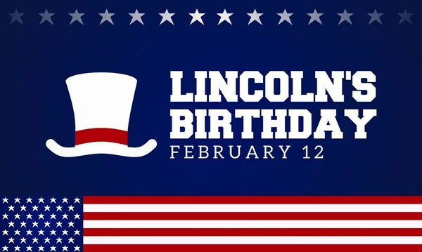 Lincoln Birthday Theme Vector Illustration February Suitable Poster Banners Campaign — Stock Vector