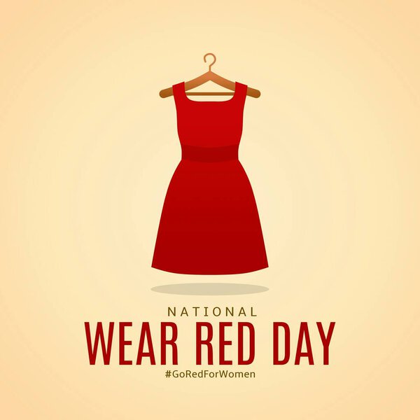 National Wear Red Day theme. Vector illustration. 