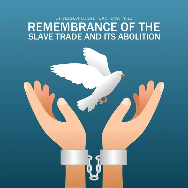 Διεθνής Ημέρα Μνήμης Του Δουλεμπορίου Και Της Απεικόνισης Φορέα Της — Διανυσματικό Αρχείο