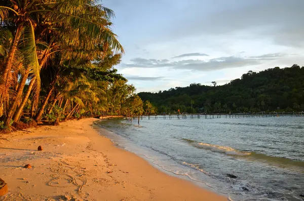 Tajlandia Wyspa Koh Kood Piękna Plaża Białym Piaskiem Palmami Kokosowymi — Zdjęcie stockowe