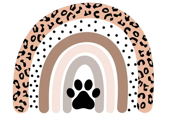 Leopardo Rainbow Dog Mama — Vetor de Stock
