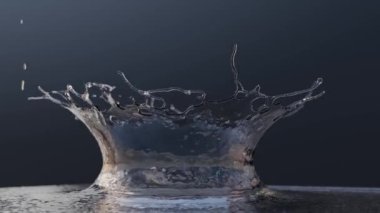 Siyah arkaplanda su sıçraması