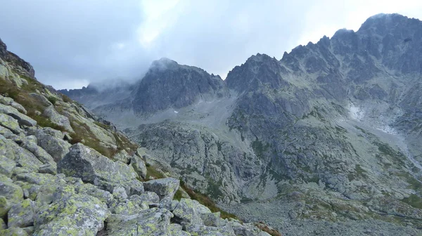 Turistika Teryho Chatu Horský Průsmyk Sedielko Vysokých Tatrách Slovensko Srpna — Stock fotografie