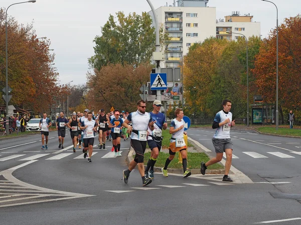 Poznan Marathon Arciszewskiego Street Poznan Πολωνία 2022 — Φωτογραφία Αρχείου
