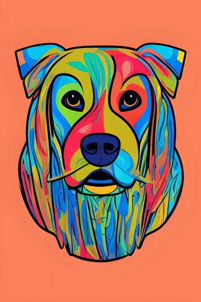 Drawing Of A Dog In Wpap Pop Art - Diamond Paintings 