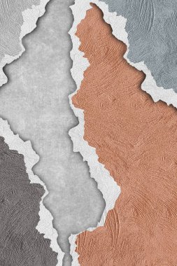 Modern soyut yağlı boya tabloları. Turuncu, altın, siyah, yaratıcı, elle boyanmış çizimler.