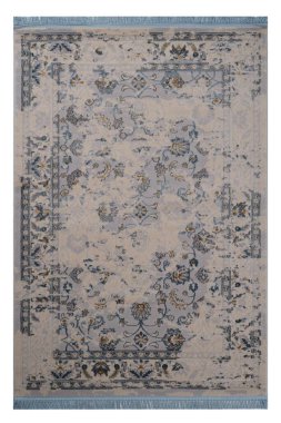 beyaz arkaplanda makine halısı