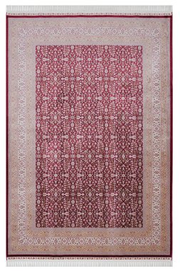 beyaz arkaplanda makine halısı