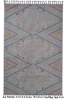 beyaz arkaplanda makine halısı