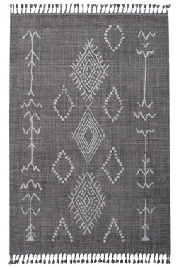 beyaz arkaplanda makine halısı