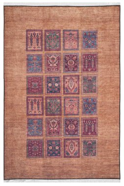 beyaz arkaplanda makine halısı