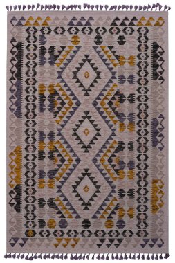 beyaz arkaplanda makine halısı