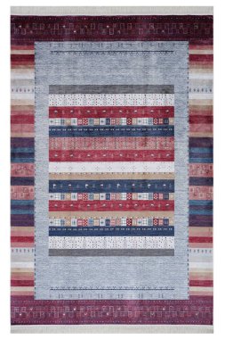 beyaz arkaplanda makine halısı