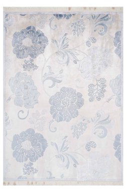 beyaz arkaplanda makine halısı