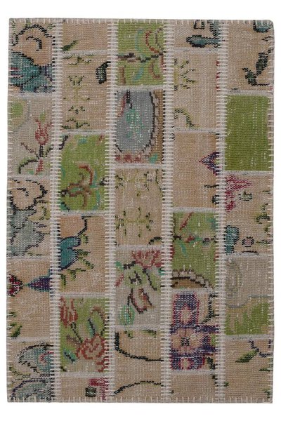 colorful patchwork carpet on a white background