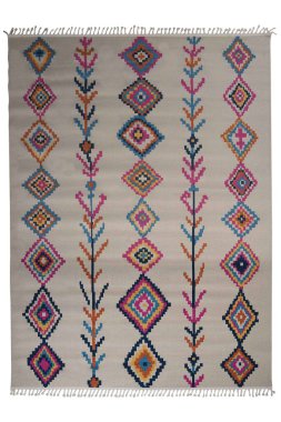 düz çizilmiş renkli halı resmi