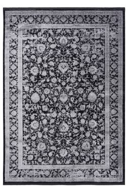 Beyaz arka planda klasik desenli makine halısı.