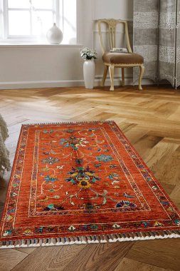 Model oluşturmak için halı kaplı oda resmi