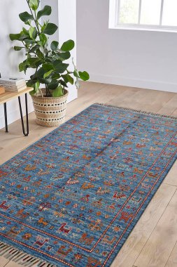 Model oluşturmak için halı kaplı oda resmi