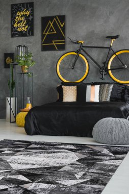 Model oluşturmak için halı kaplı oda resmi