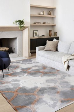 Model oluşturmak için halı kaplı oda resmi