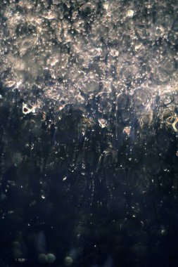 Buz oluşumu. Makro fotoğraf. Soyut.