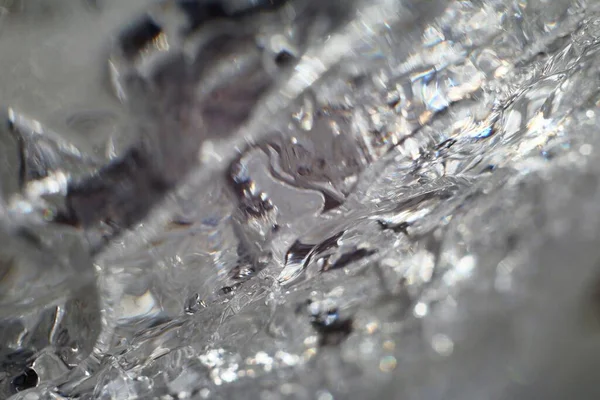 Buz oluşumu. Makro fotoğraf. Soyut.