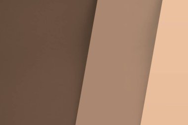 Üç katlı yaratıcı kapak tasarımı oluşturmak için koyu ve açık kahverengi tonları içeren soyut arkaplan