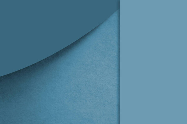 Textured and plain blue purple sheet papers forming a curve and vertical blank rectangle for creative cover designing