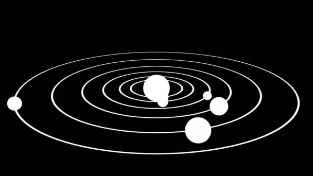 Sistema Solar Vetorial Loop — Vídeo de Stock