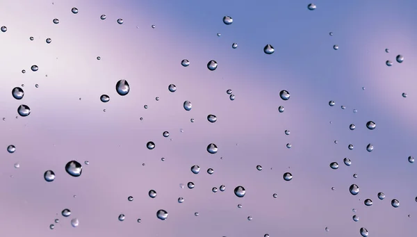 Gotas Lluvia Sobre Vidrio Ventana Folleto Meteorológico Fondo Del Sitio — Foto de Stock