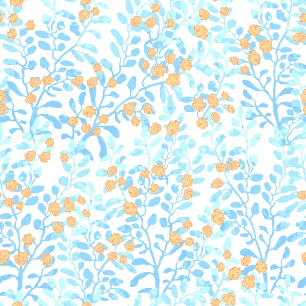 Fondo sin costuras con ilustración colorida de flores pequeñas lindas — Vector de stock