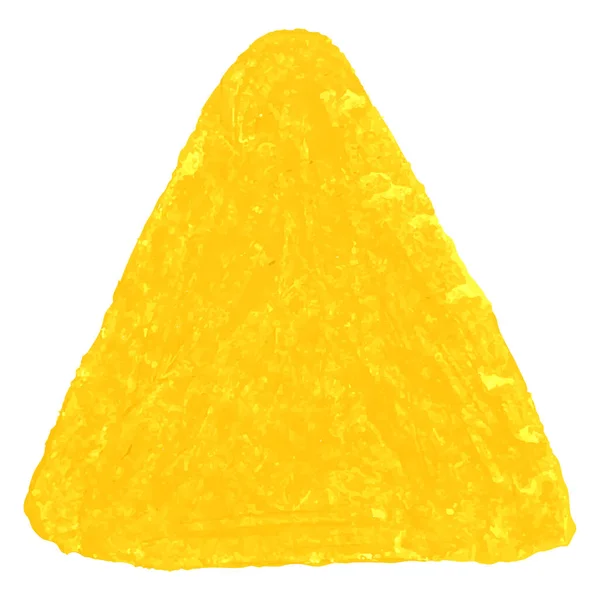 Bentuk segitiga bertekstur krayon - Stok Vektor