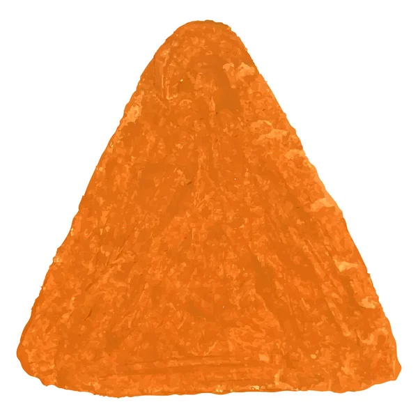Bentuk segitiga bertekstur krayon - Stok Vektor