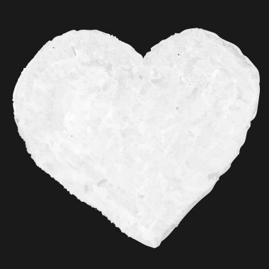 Kalp şeklinin tebeşir çizimi
