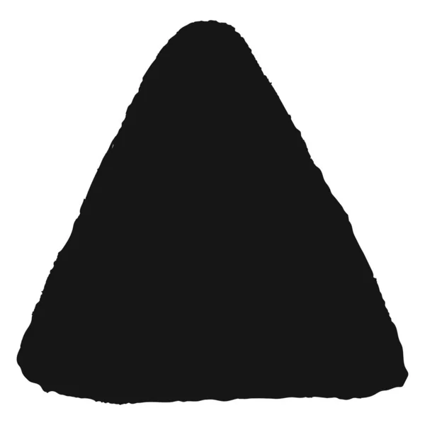 Crayon scribble forma de triângulo texturizado — Vetor de Stock