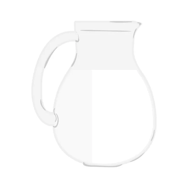 Latte in una brocca di vetro Illustrazione — Vettoriale Stock