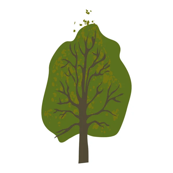 Yeşil ağaçlar illüstrasyon — Stok Vektör