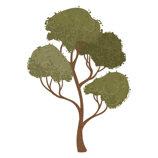 Иллюстрация зелёных деревьев — стоковый вектор