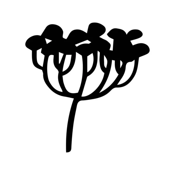 꽃의 윤곽 표시 — 스톡 벡터