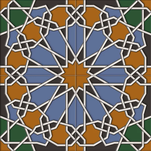 Naadloos Patroon Van Abstracte Geometrische Vormen Illustratie Basis Van Echte — Stockfoto