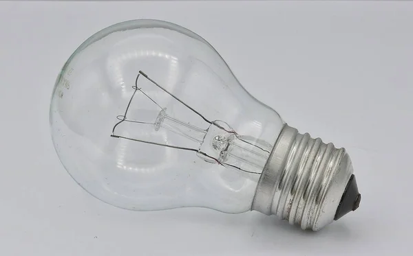 Лампочка Білому Тлі — стокове фото