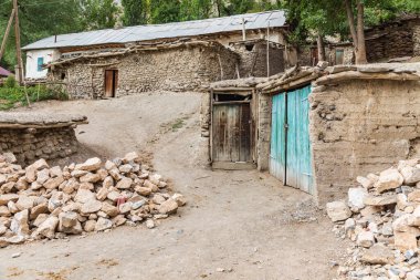 Margib, Sughd Eyaleti, Tacikistan. Bir dağ köyünde geleneksel bir ev.