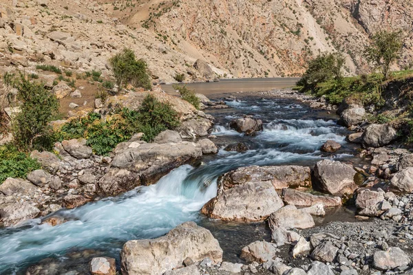 Haft Kul Prowincja Sughd Tadżykistan Górski Potok Haft Kul Siedem — Zdjęcie stockowe