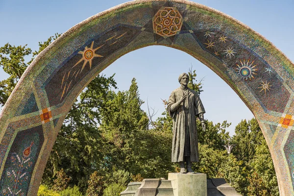 Dushanbe Tajikistan August 2021 Monument Poet Muhammad Rdak Rudaki Park — Stock Photo, Image